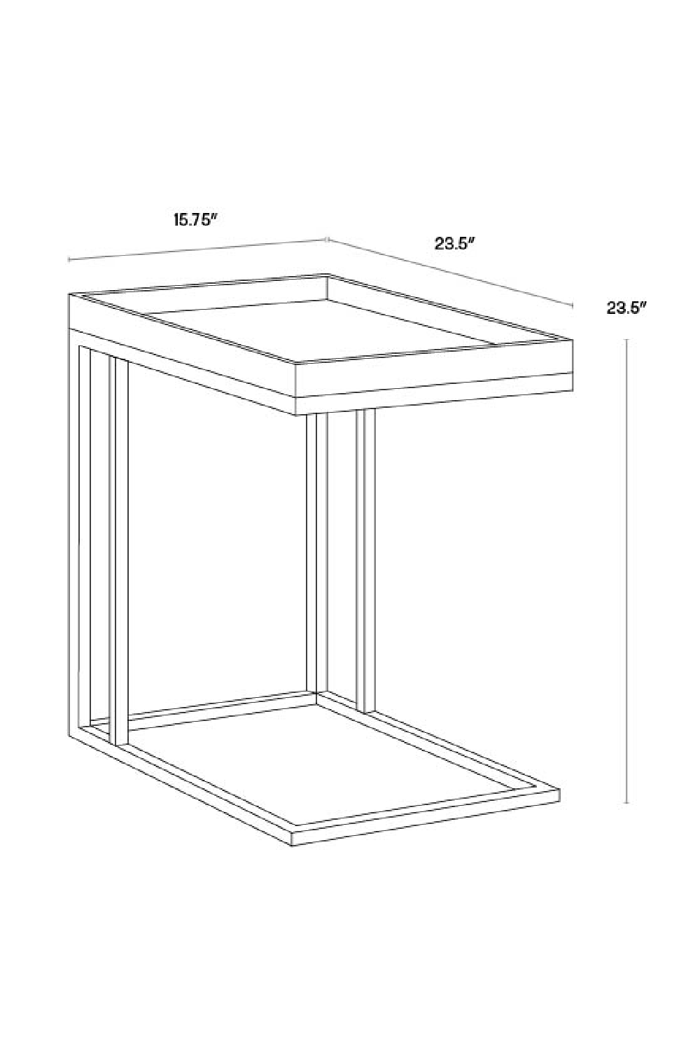 Modern European furniture Gray Oak C-Shaped Side Table - www.oroa.com | Oroa.com