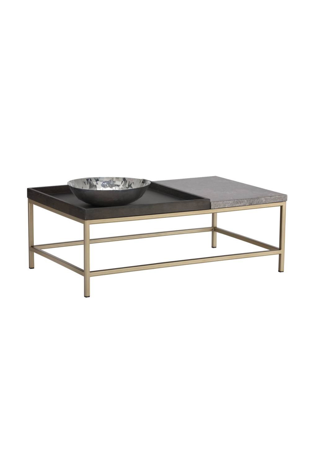 Modern European furniture - Wooden Tray Marble Coffee Table - www.oroa.com | Oroa.com