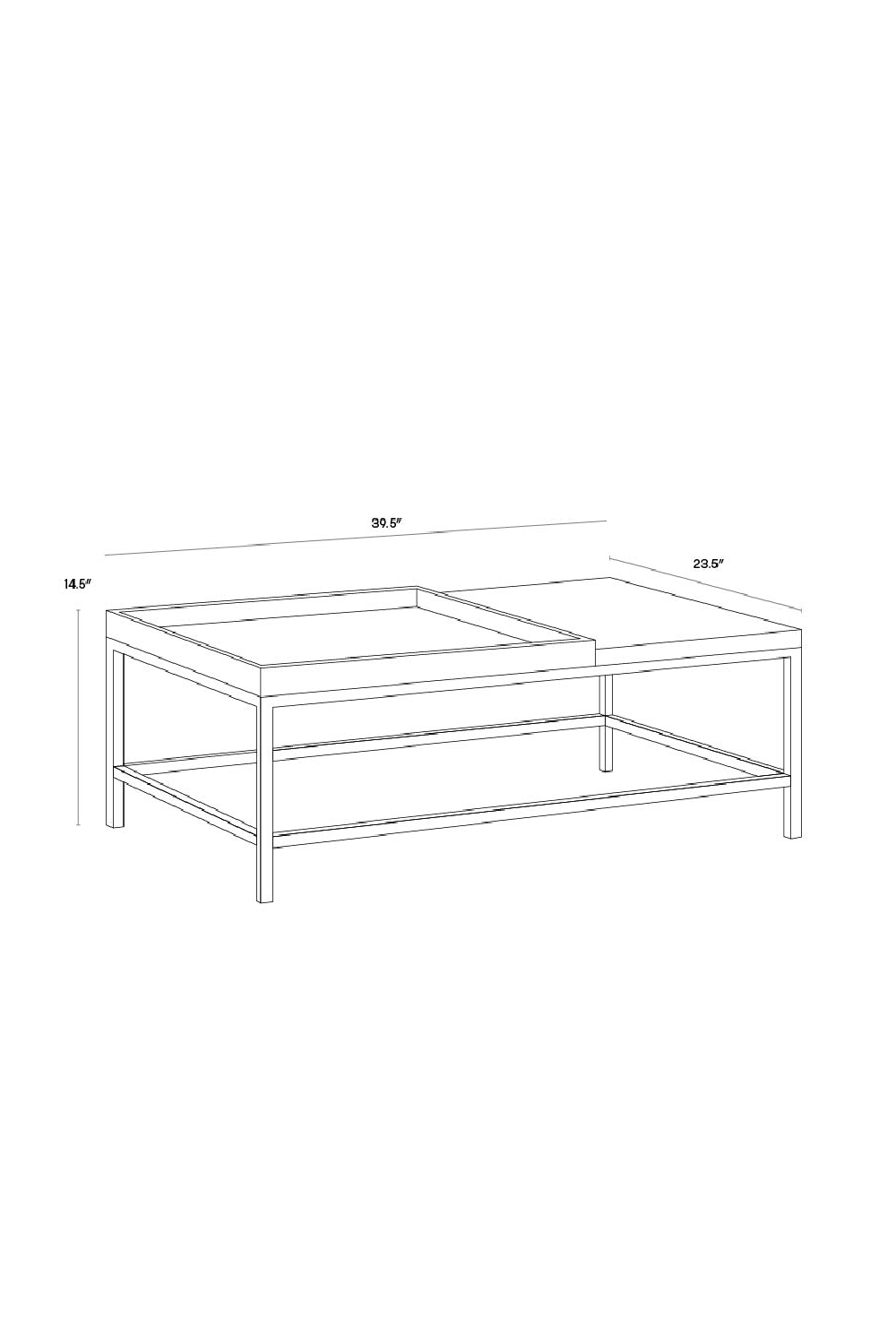 Modern European furniture - Wooden Tray Marble Coffee Table - www.oroa.com | Oroa.com