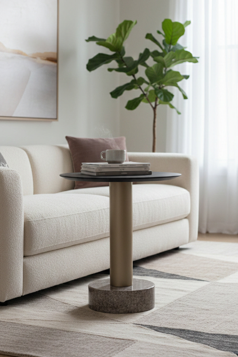 Black Oak Top End Table Modern European furniture - www.oroa.com | Oroa.com