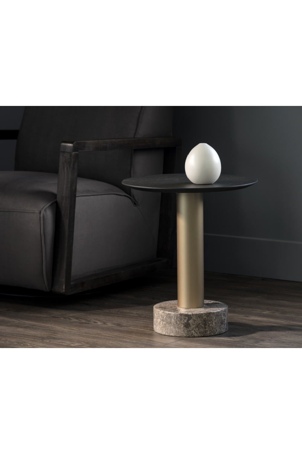 Black Oak Top End Table Modern European furniture - www.oroa.com | Oroa.com