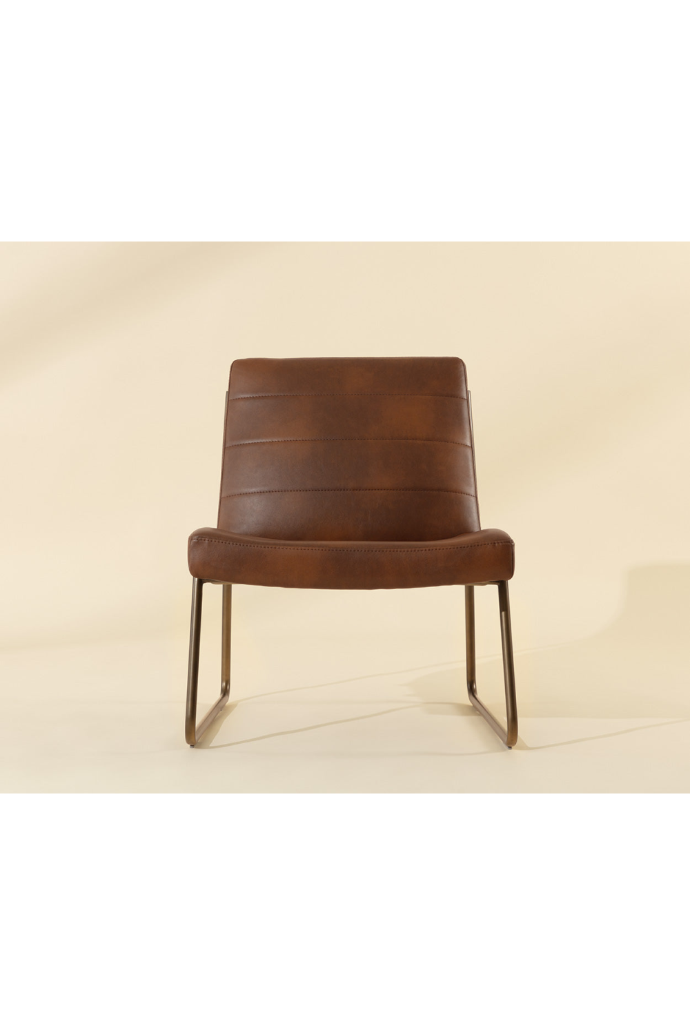 Modern European furniture - Brown Leather Lounge Chair - www.oroa.com | Oroa.com