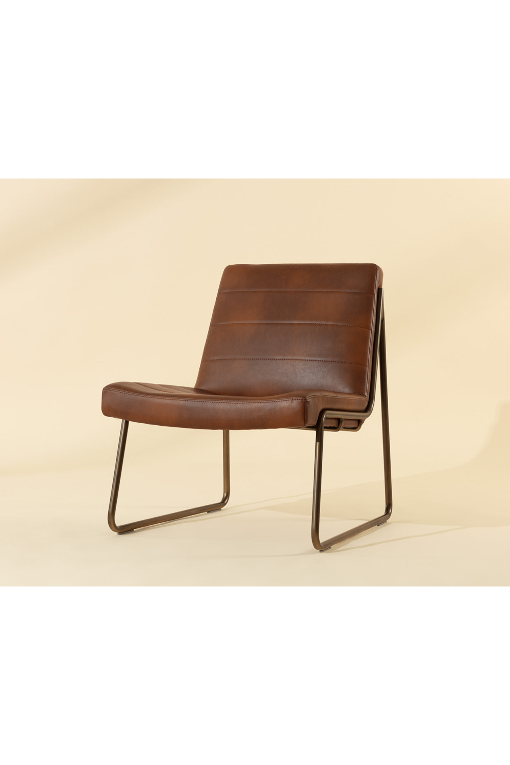 Modern European furniture - Brown Leather Lounge Chair - www.oroa.com | Oroa.com