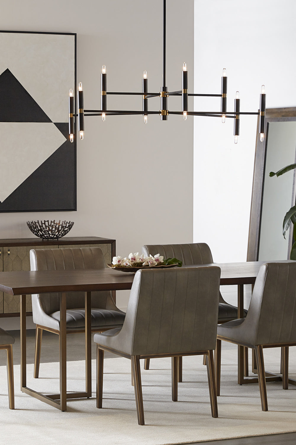 Modern European furniture - Vertical Stitched Dining Chairs (2) - www.oroa.com | Oroa.com