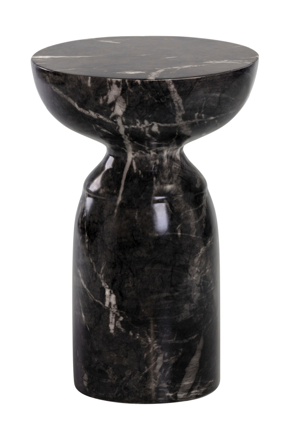 Modern European furniture - Round Marble-Look Indoor/Outdoor End Table - www.oroa.com | Oroa.com