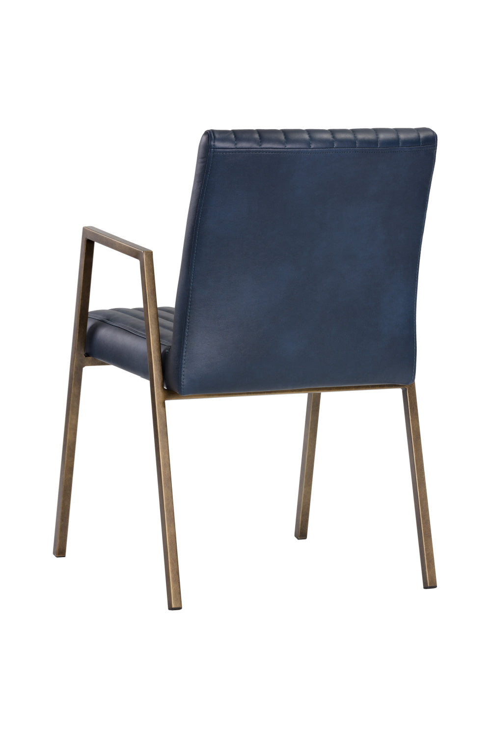 Modern European furniture - Channeled Leather Look Dining Chair - www.oroa.com | Oroa.com