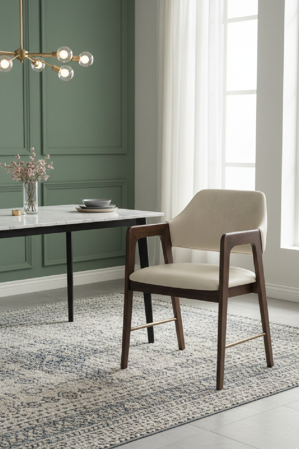 Modern European furniture - Smoked Acacia Frame Dining Chair - www.oroa.com | Oroa.com