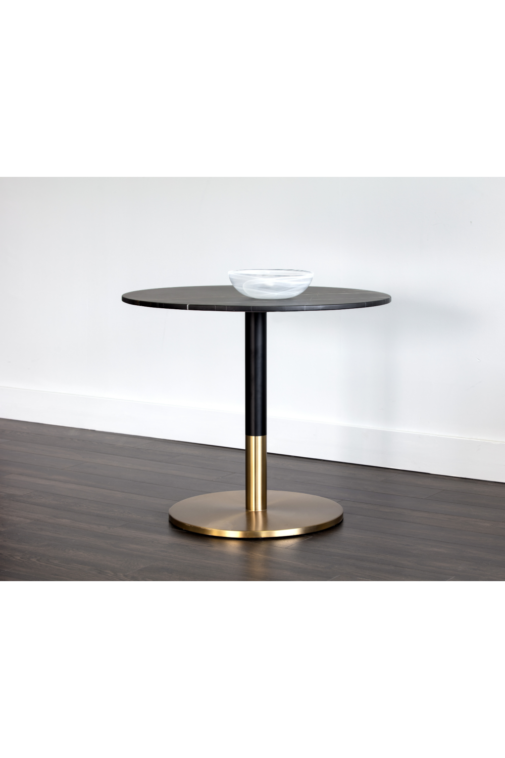 Modern European furniture - Round Black Marble Bistro Table - www.oroa.com | Oroa.com
