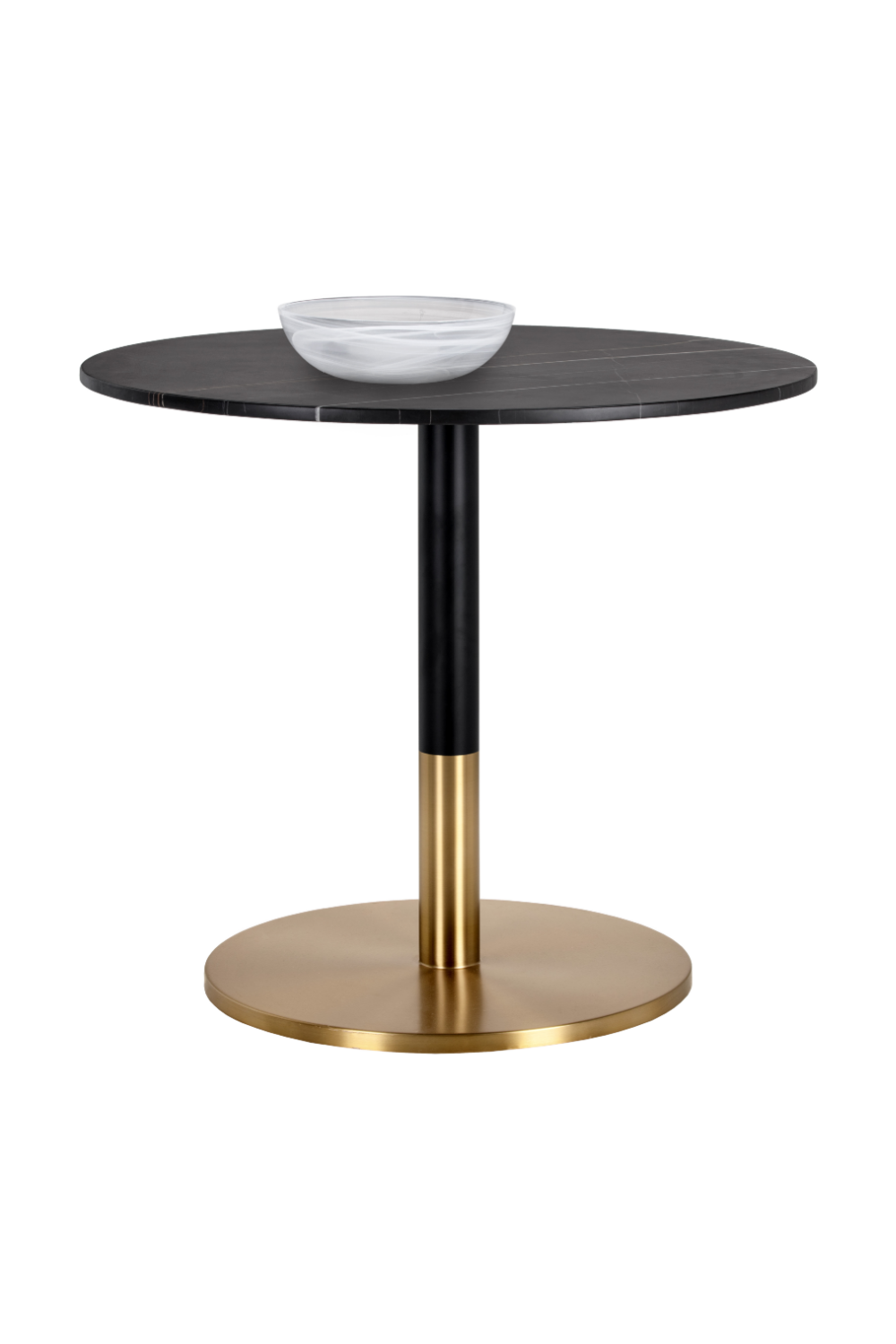 Modern European furniture - Round Black Marble Bistro Table - www.oroa.com | Oroa.com