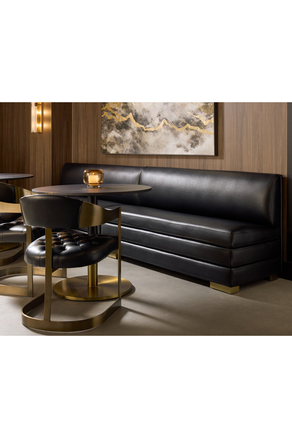 Modern European furniture - Round Black Marble Bistro Table - www.oroa.com | Oroa.com