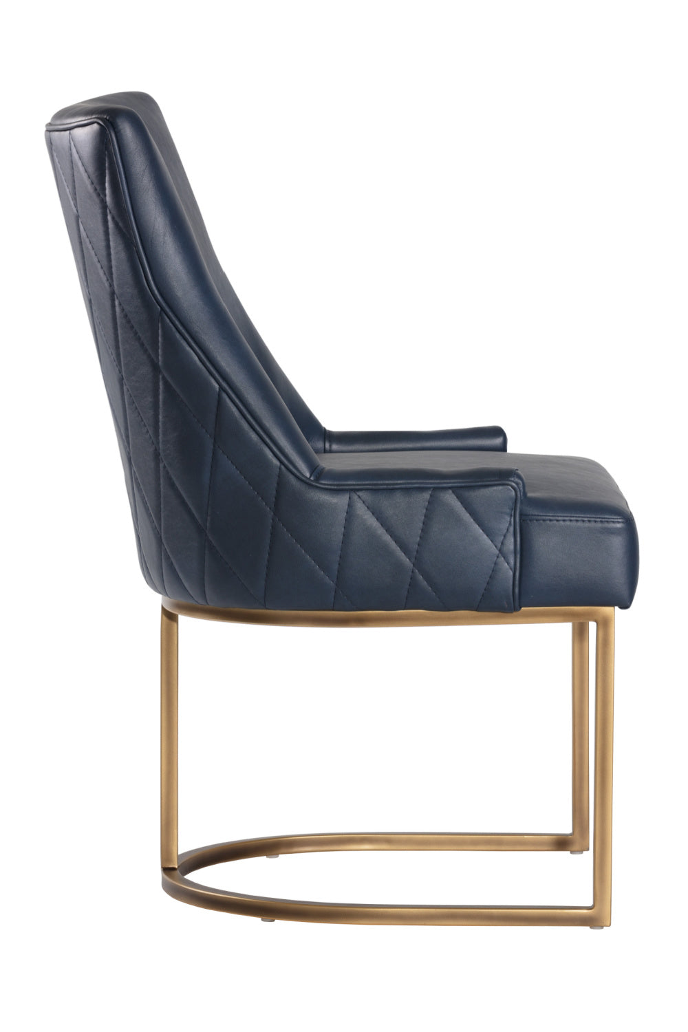 Modern European furniture - Bronze Cantilever Leather Dining Chairs (2) - www.oroa.com | Oroa.com