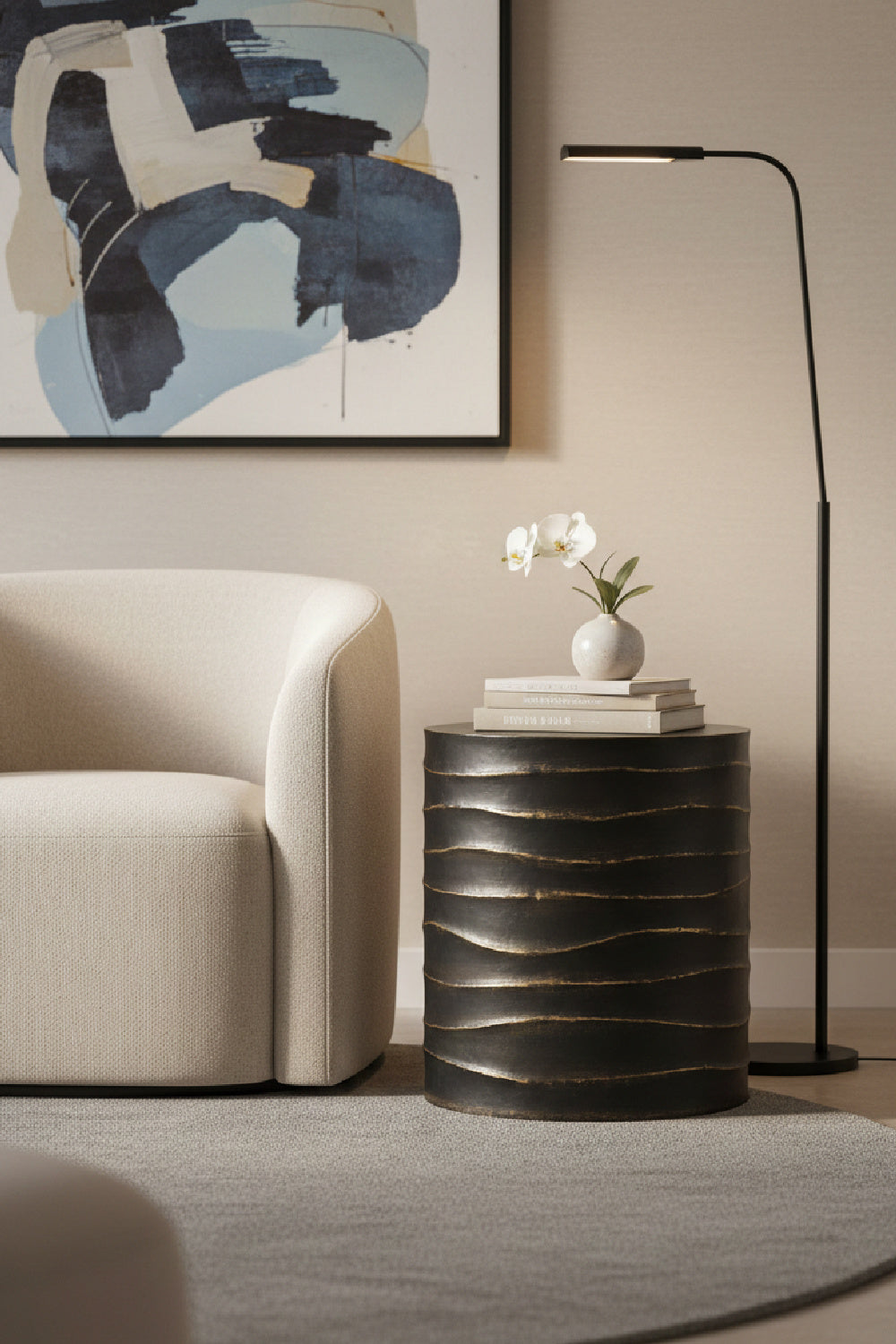 Modern European furniture - Black Cylindrical End Table - www.oroa.com | Oroa.com