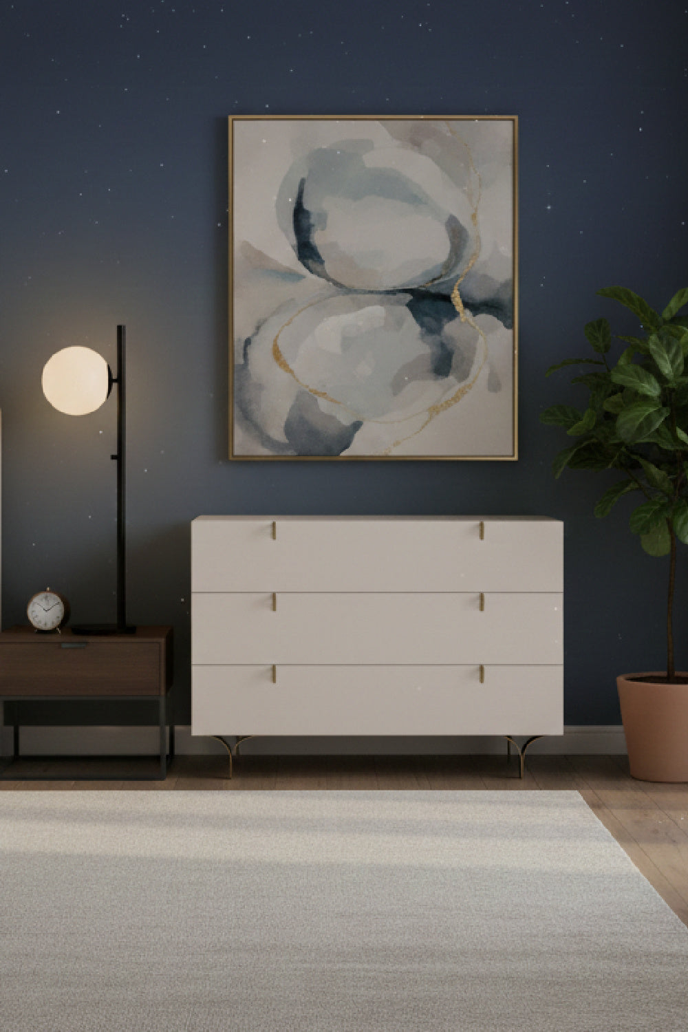 Modern European furniture - Cream Rubberwood 3-Drawer Dresser - www.oroa.com | Oroa.com