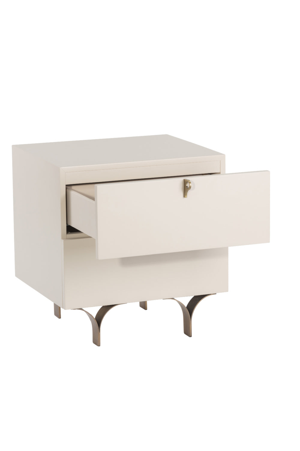 Modern European furniture - Cream Wood 2-Drawer Nightstand - www.oroa.com | Oroa.com