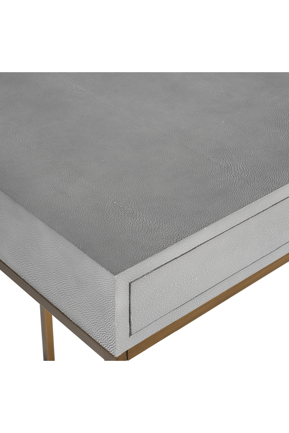 Modern European furniture - Gray Shagreen 2-Drawer Desk - www.oroa.com | Oroa.com