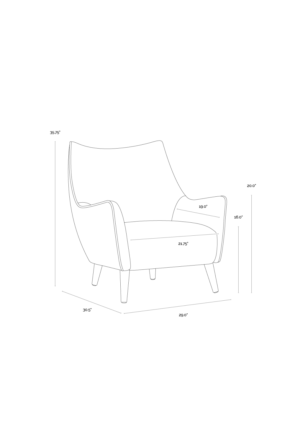 Modern European furniture - Mid-Century Gray Lounge Chair - www.oroa.com | Oroa.com