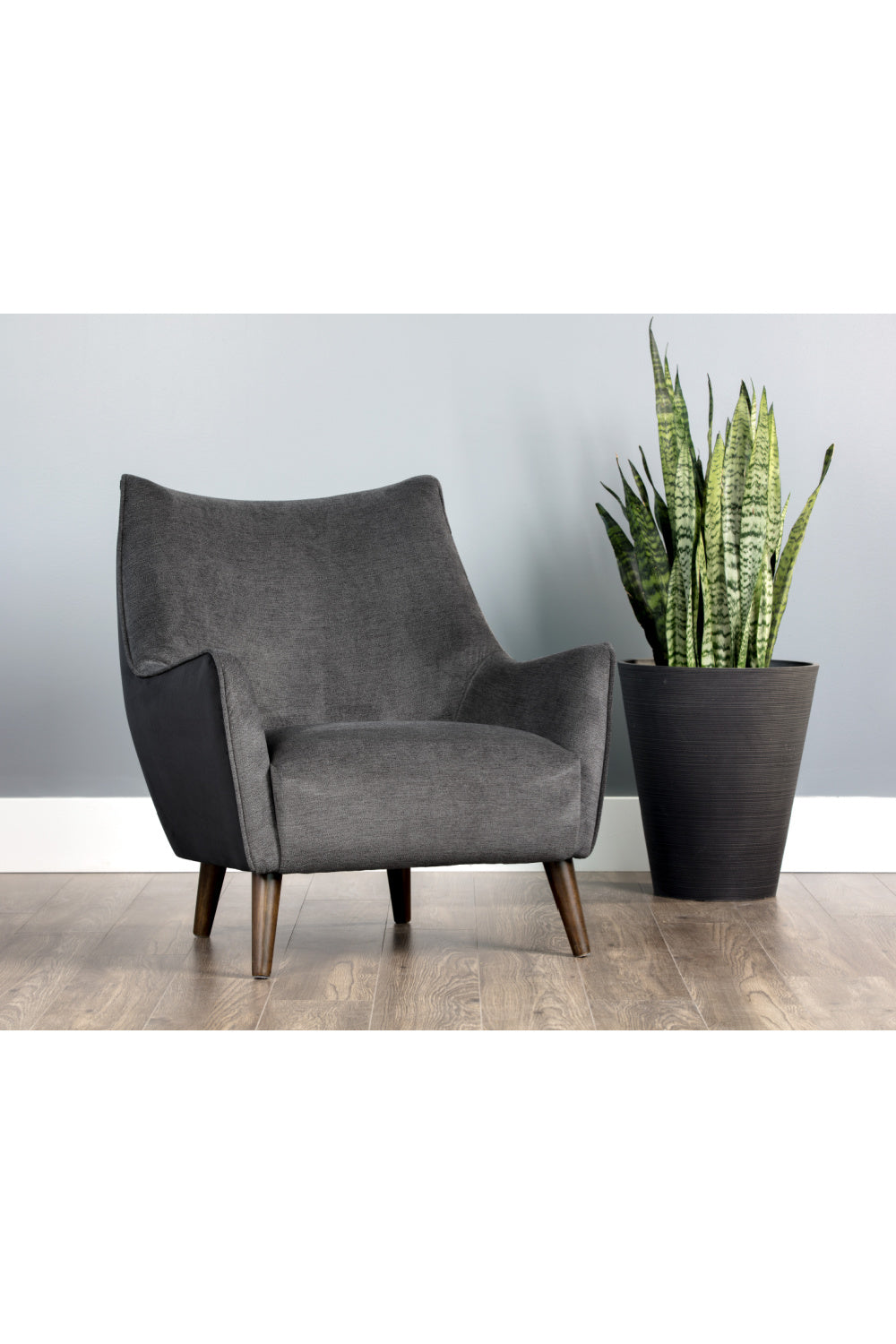 Modern European furniture - Mid-Century Gray Lounge Chair - www.oroa.com | Oroa.com
