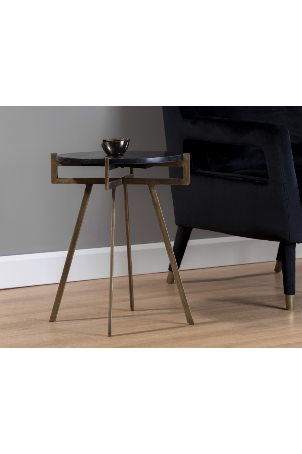 Modern European furniture - Antique Brass Marble End Table - www.oroa.com | Oroa.com