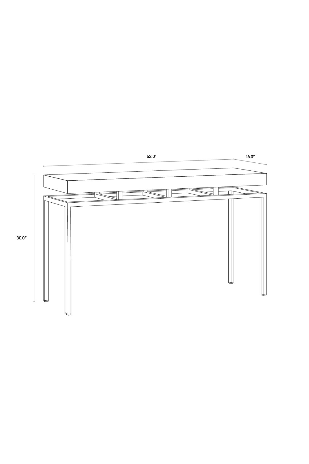 Modern European furniture - Gray Iron Console Table - www.oroa.com | Oroa.com