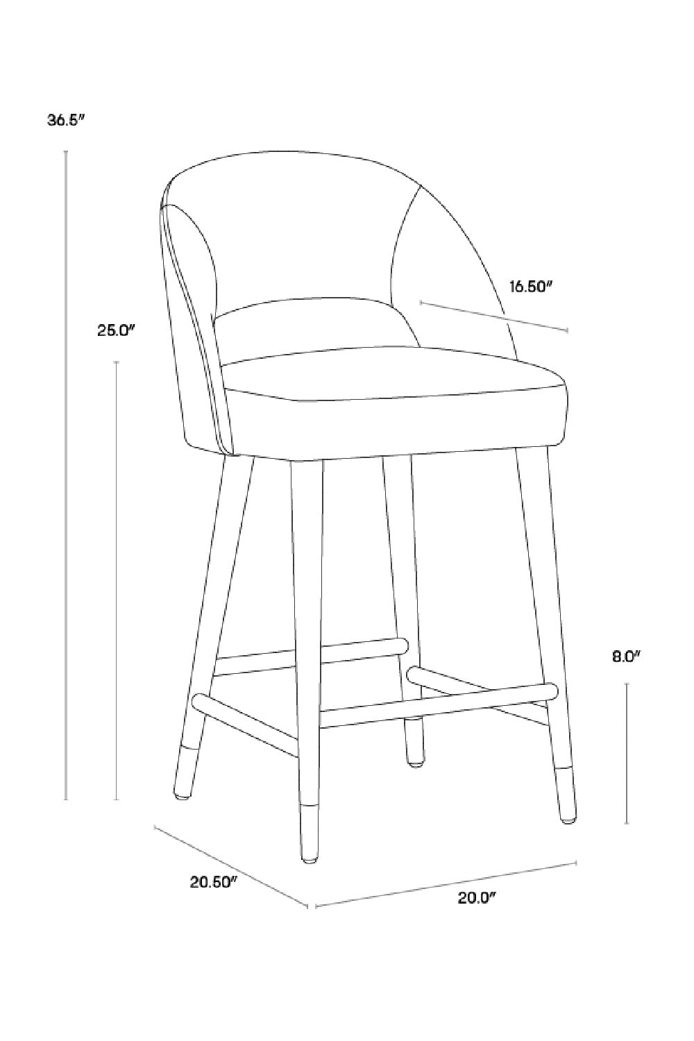 Modern European furniture - Green Cutout-Back Counter Stool - www.oroa.com | Oroa.com