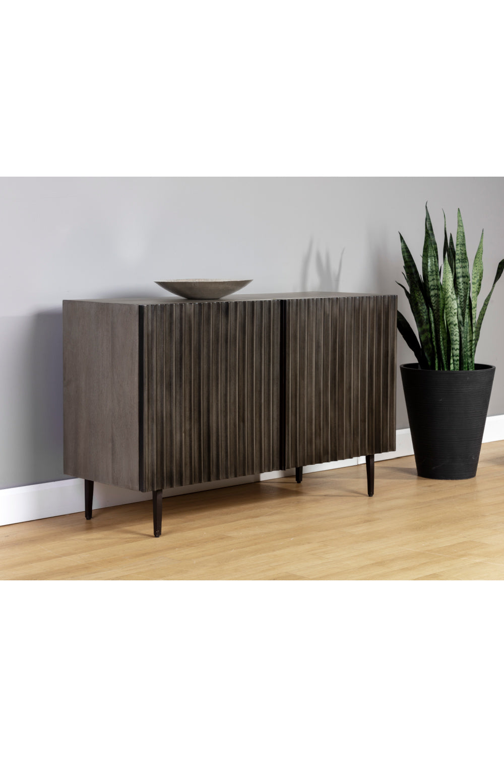 Modern European furniture - Taupe Fluted Wood Sideboard - www.oroa.com | Oroa.com