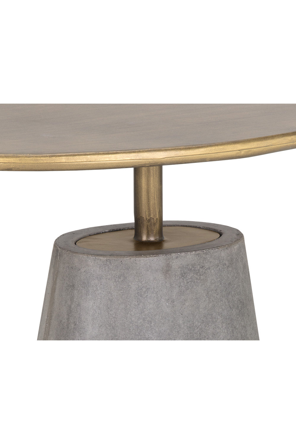 Modern European furniture - Oval Brass Indoor/Outdoor Side Table - www.oroa.com | Oroa.com