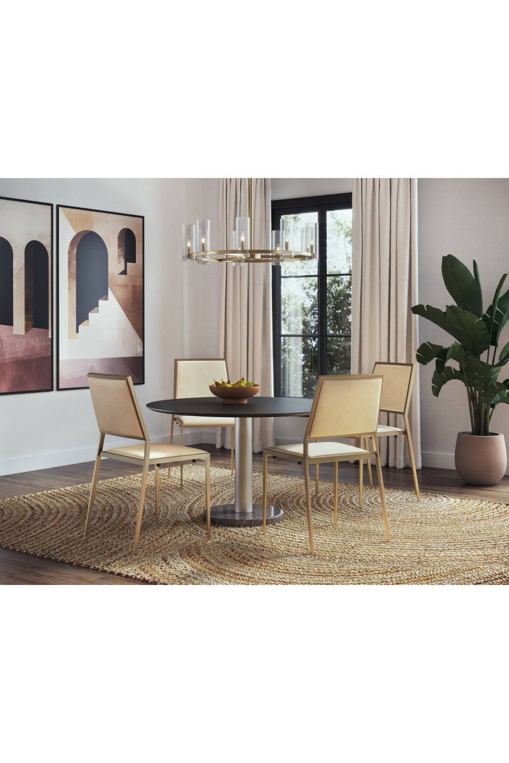 Modern European furniture - Black Oak Round Dining Table - www.oroa.com | Oroa.com