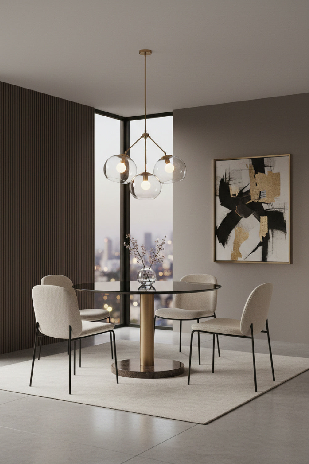 Modern European furniture - Black Oak Round Dining Table - www.oroa.com | Oroa.com