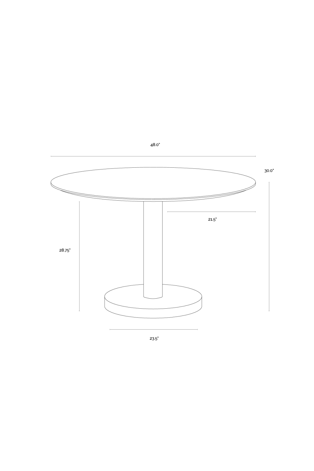 Modern European furniture - Black Oak Round Dining Table - www.oroa.com | Oroa.com