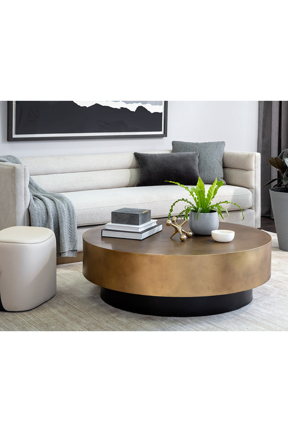 Modern European furniture - Round Metal Coffee Table - www.oroa.com | Oroa.com