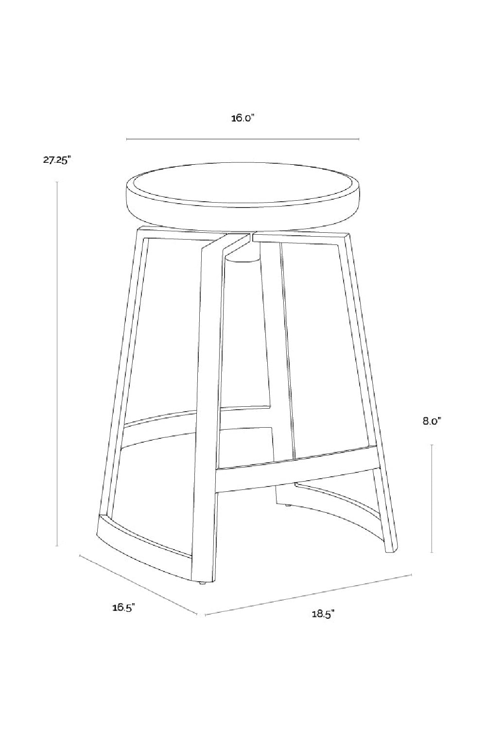 Modern European furniture - Gold-Base Swivel Counter Stool - www.oroa.com | Oroa.com