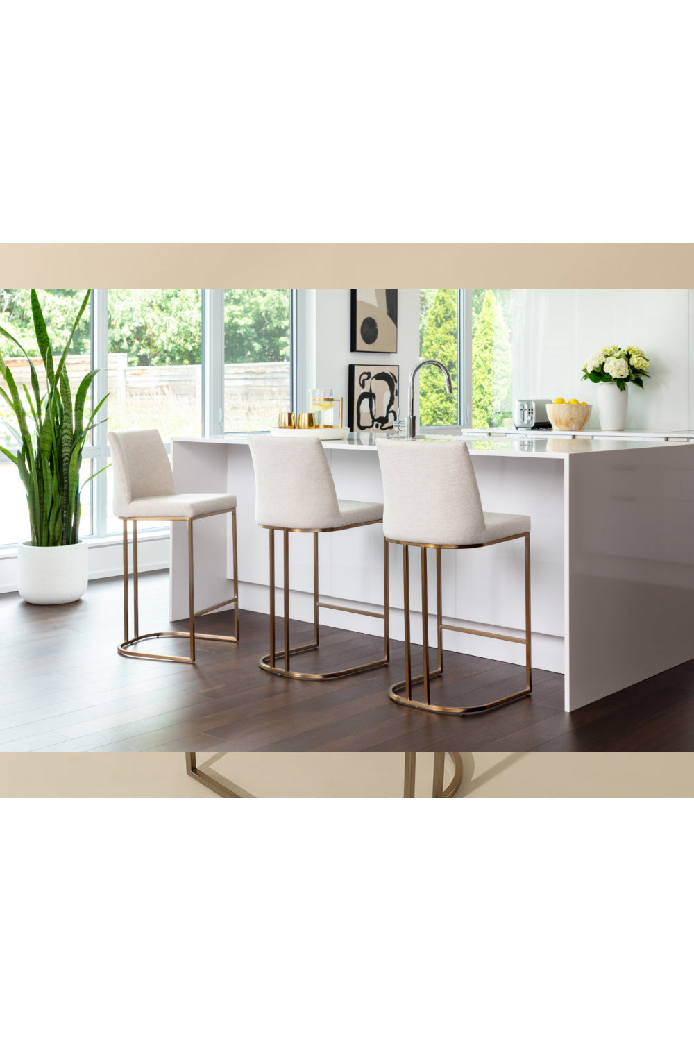 Modern European furniture - Cantilevered Fabric Counter Stool - www.oroa.com | Oroa.com