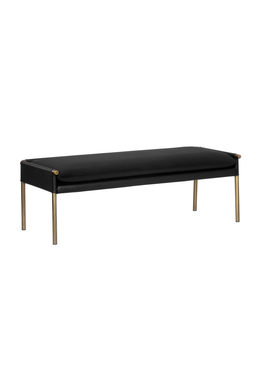 Modern European furniture - Brass Frame Modern Bench - www.oroa.com | Oroa.com
