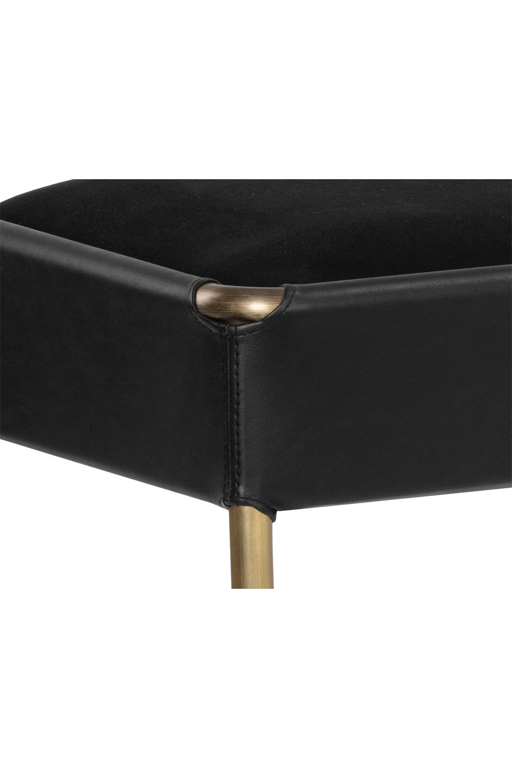 Modern European furniture - Brass Frame Modern Bench - www.oroa.com | Oroa.com