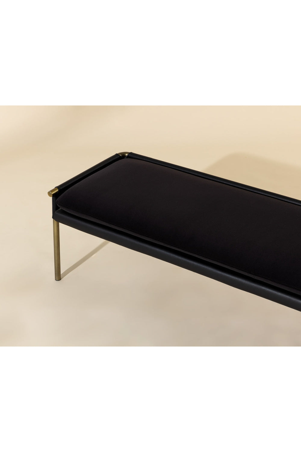 Modern European furniture - Brass Frame Modern Bench - www.oroa.com | Oroa.com