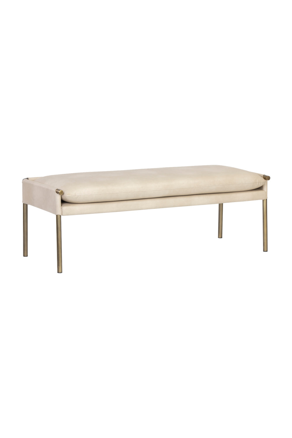 Modern European furniture - Brass Frame Modern Bench - www.oroa.com | Oroa.com