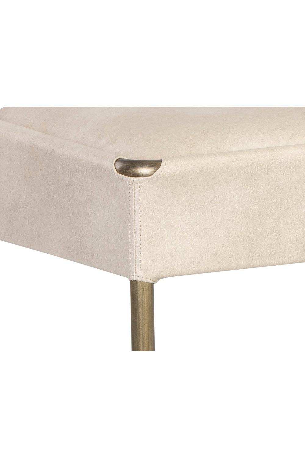 Modern European furniture - Brass Frame Modern Bench - www.oroa.com | Oroa.com