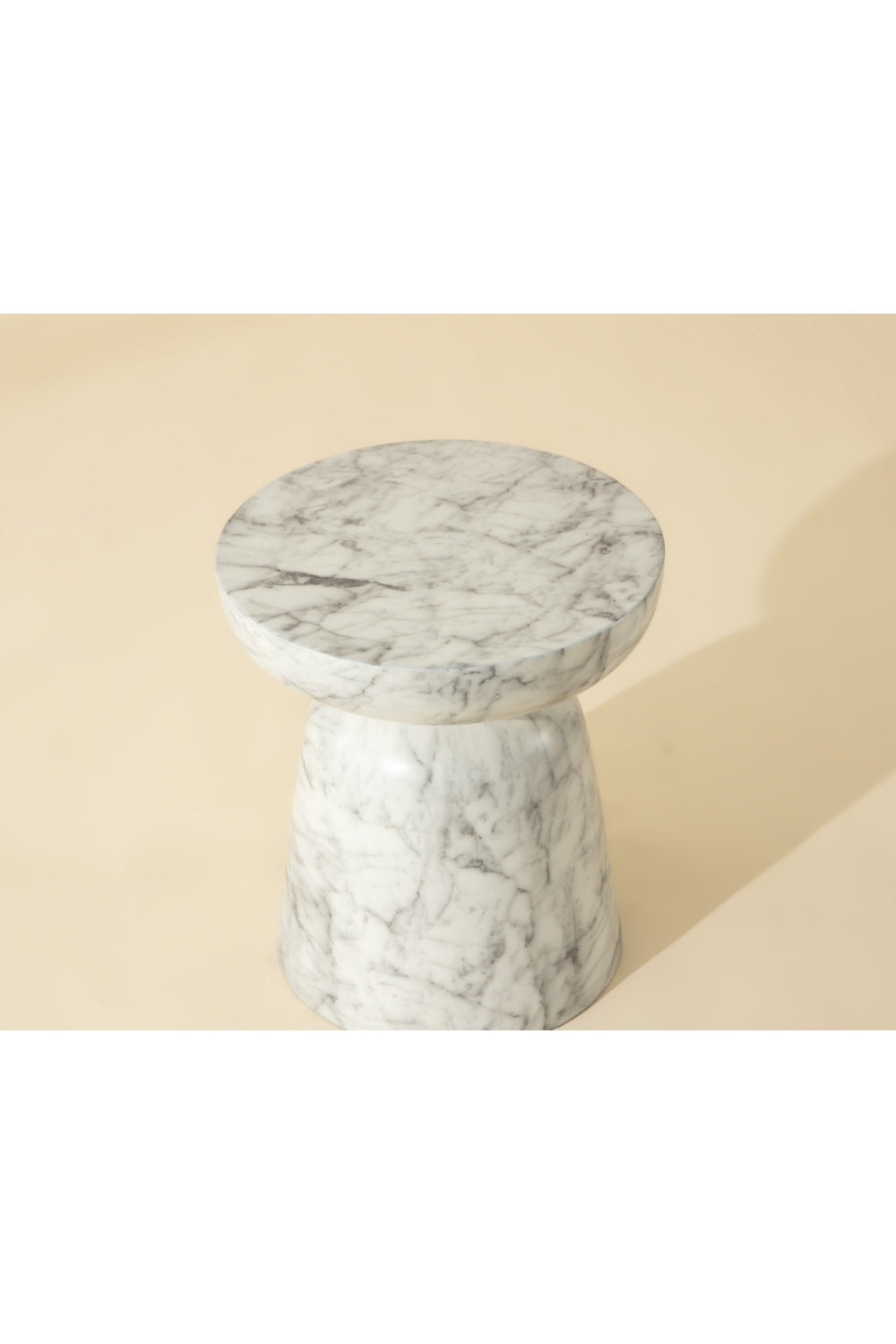 Modern European furniture - Marble-Look Indoor/Outdoor End Table - www.oroa.com | Oroa.com