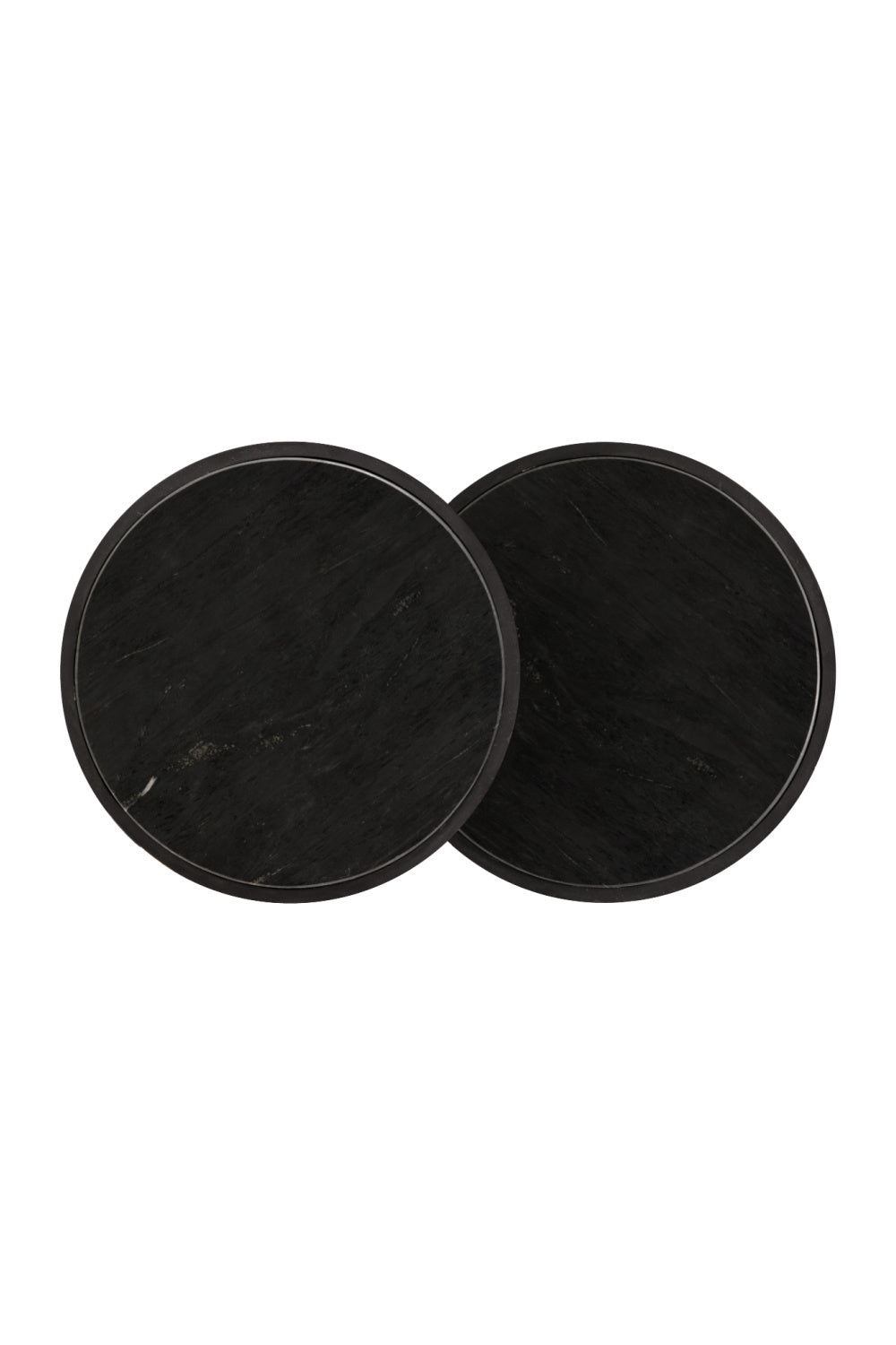 Modern European furniture - Black Marble Nesting End Tables (2) - www.oroa.com | Oroa.com