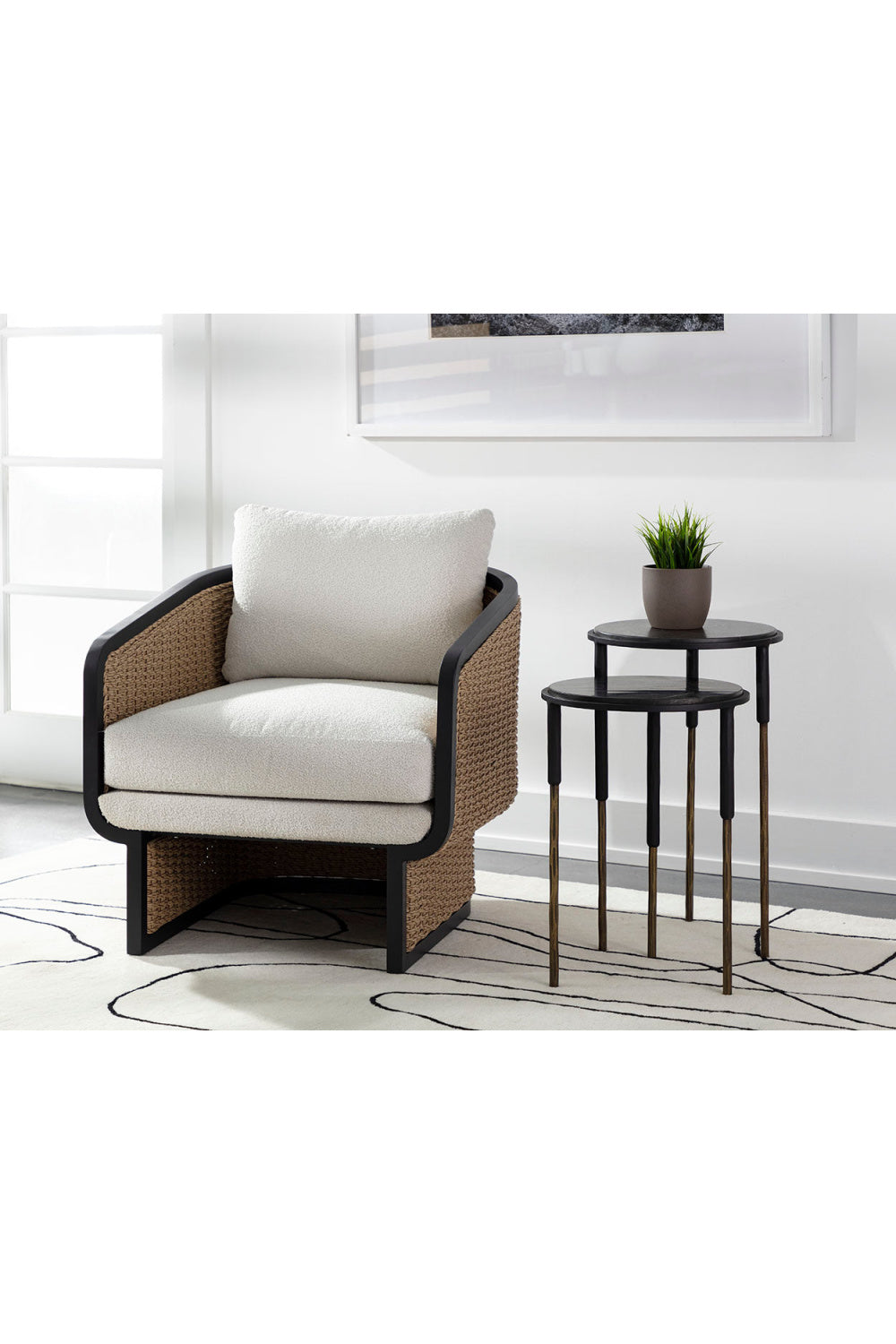 Modern European furniture - Black Marble Nesting End Tables (2) - www.oroa.com | Oroa.com