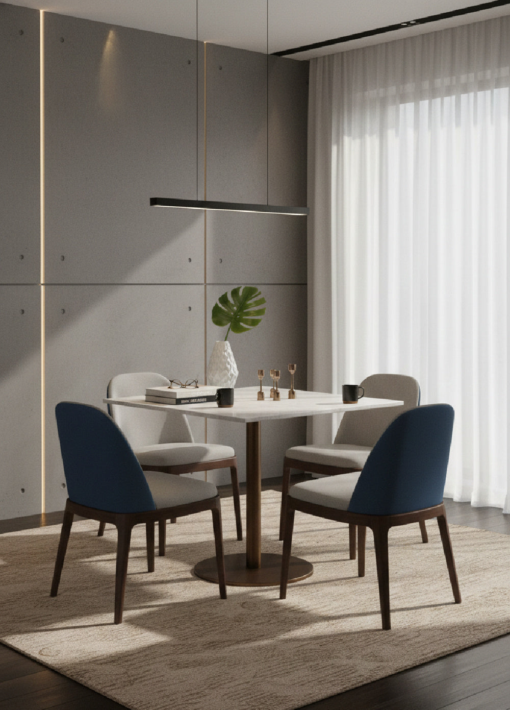 Modern European furniture - Art Deco Marble Square Bistro Table - www.oroa.com | Oroa.com