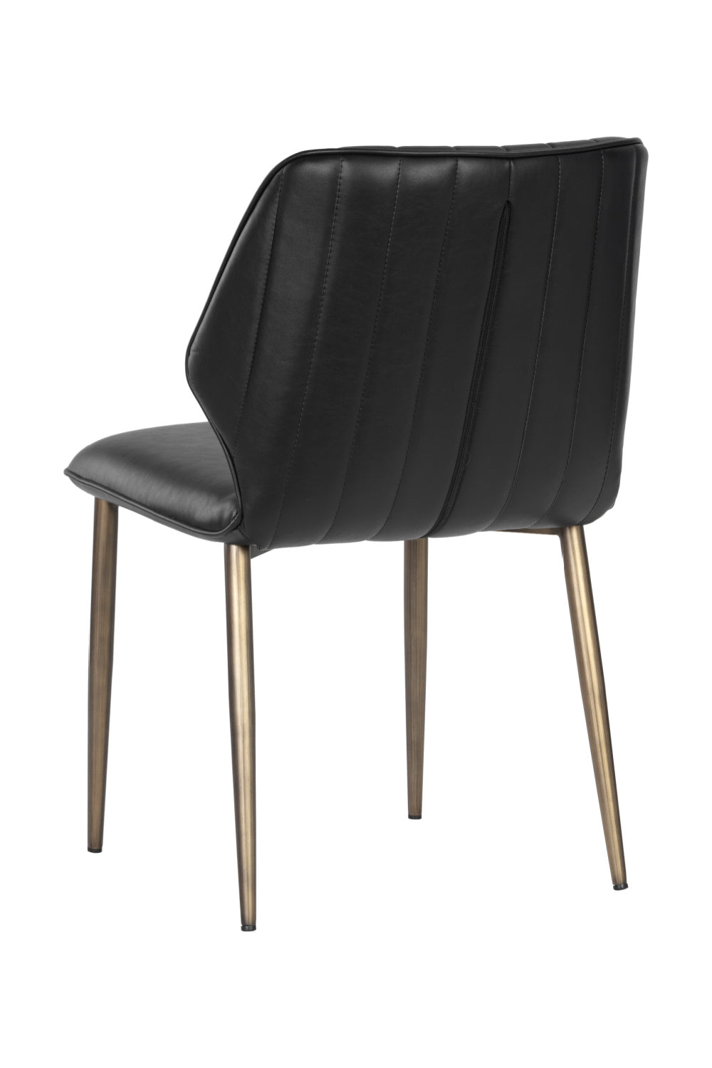Modern European furniture - Channeled Leather Look Dining Chairs (2) - www.oroa.com | Oroa.com