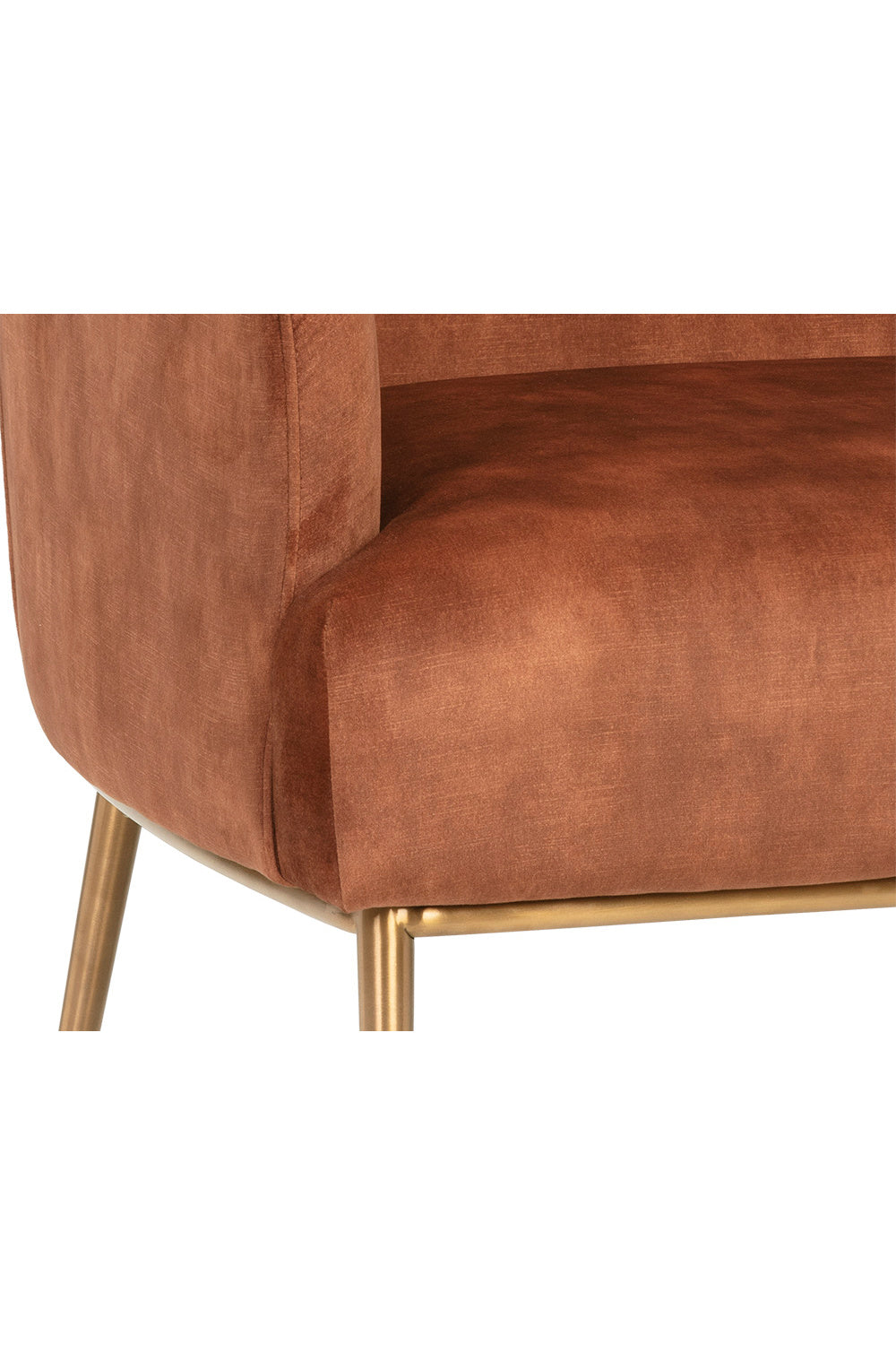 Modern European furniture - Orange Velvet Look Lounge Chair - www.oroa.com | Oroa.com