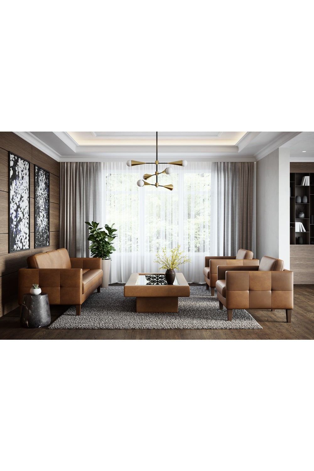 Modern European furniture - Marble Look Indoor/Outdoor Concrete End Table - www.oroa.com | Oroa.com
