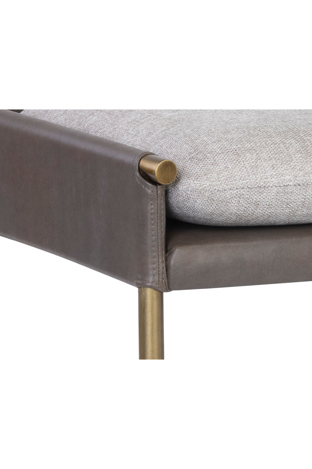 Modern European furniture - Brass Frame Modern Bench - www.oroa.com | Oroa.com