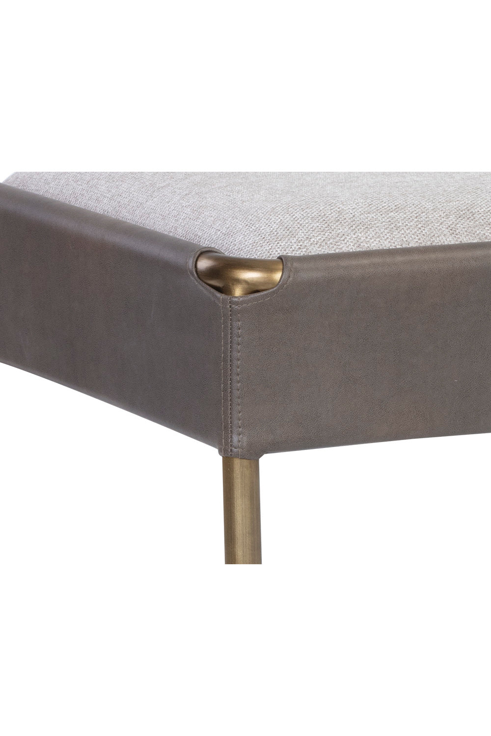 Modern European furniture - Brass Frame Modern Bench - www.oroa.com | Oroa.com