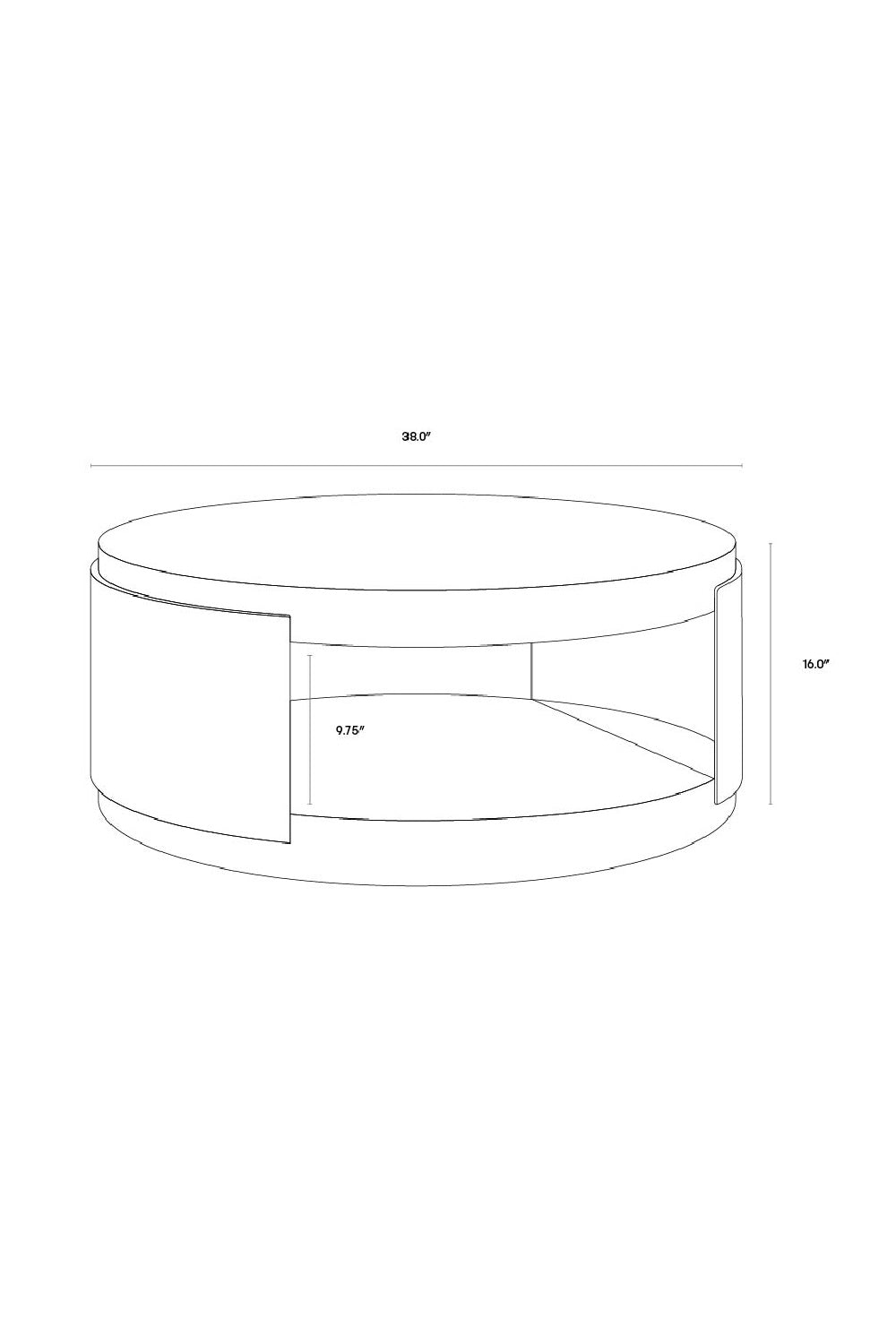 Modern European furniture - White Ridged Indoor/Outdoor Coffee Table - www.oroa.com | Oroa.com