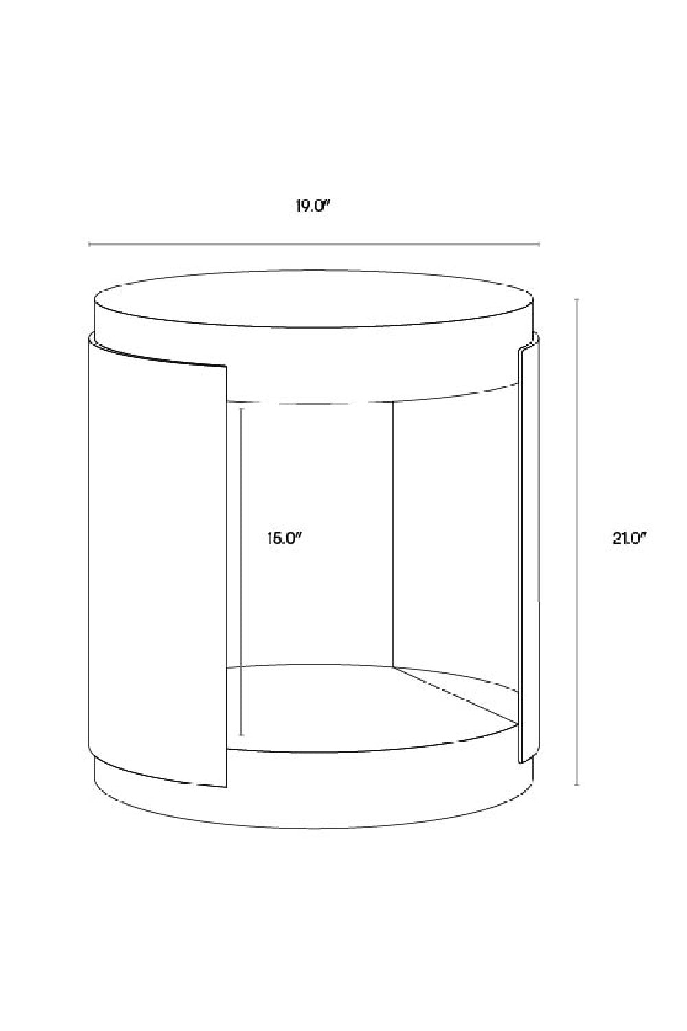 Modern European furniture - White Ridged Indoor/Outdoor End Table - www.oroa.com | Oroa.com