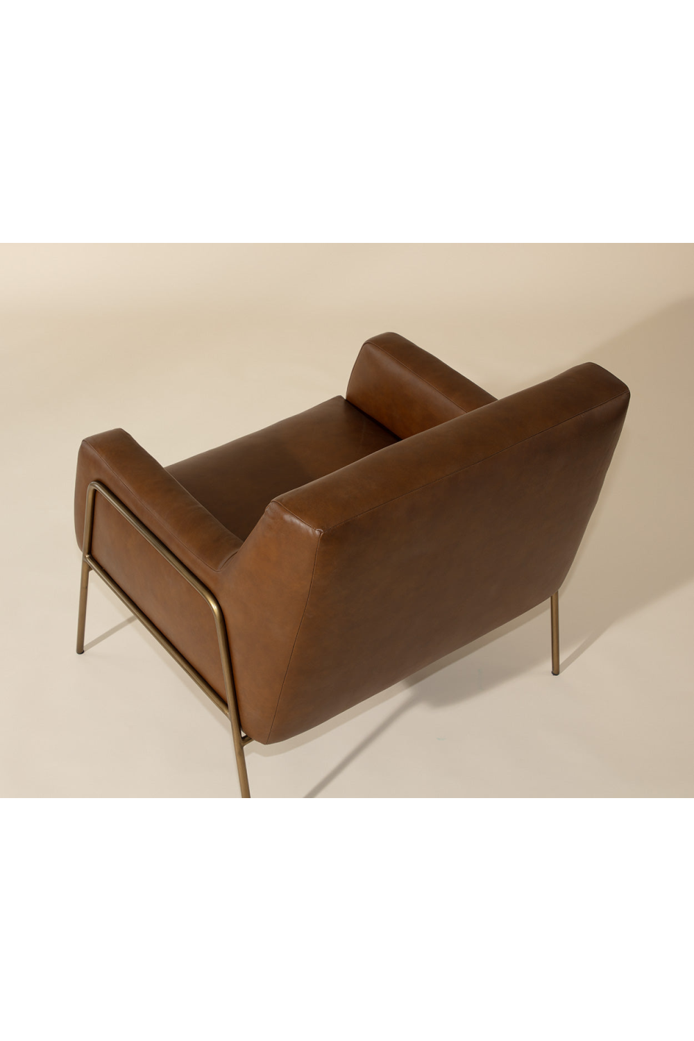 Modern European furniture - Vintage Brown Leather Lounge Chair - www.oroa.com | Oroa.com