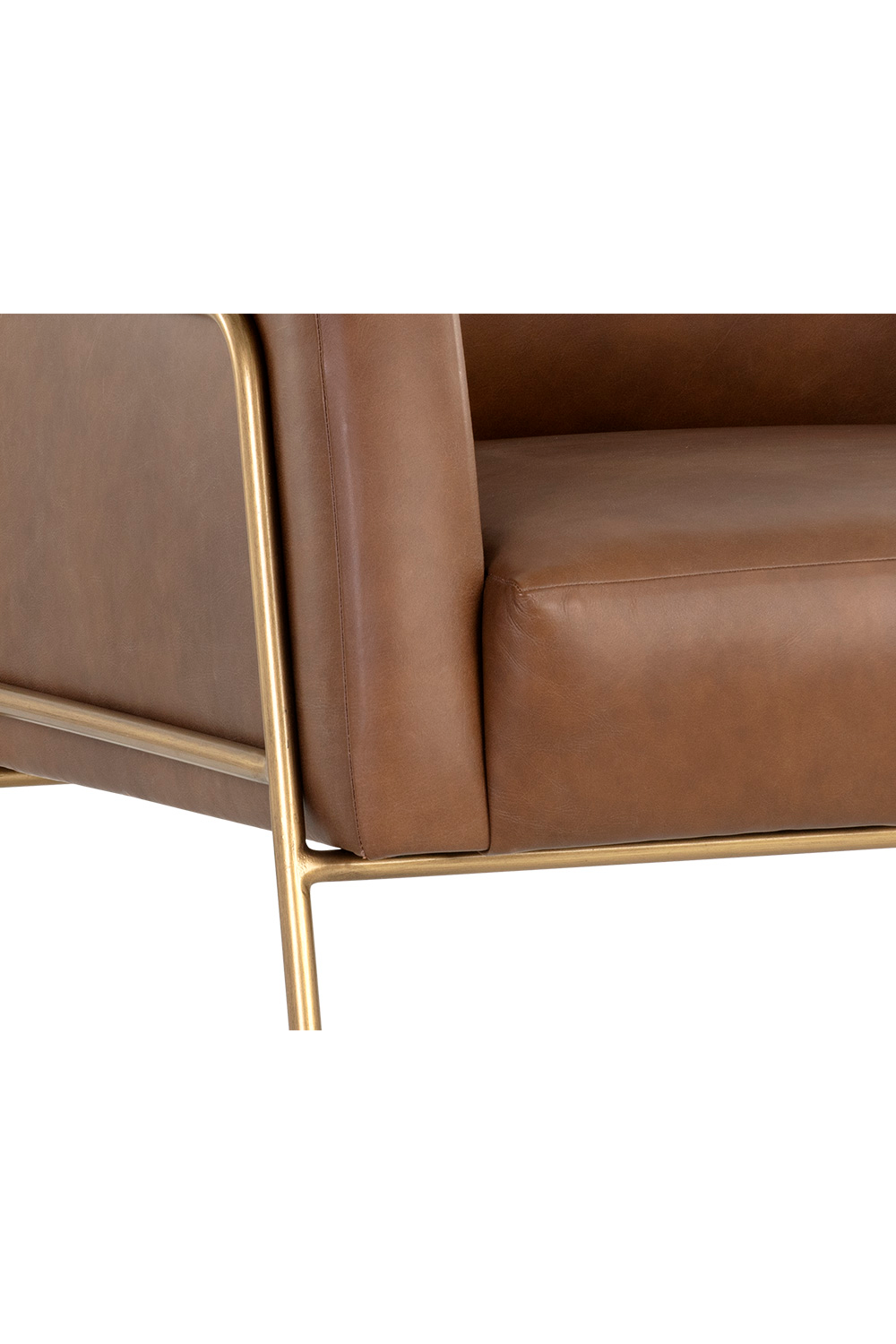Modern European furniture - Vintage Brown Leather Lounge Chair - www.oroa.com | Oroa.com